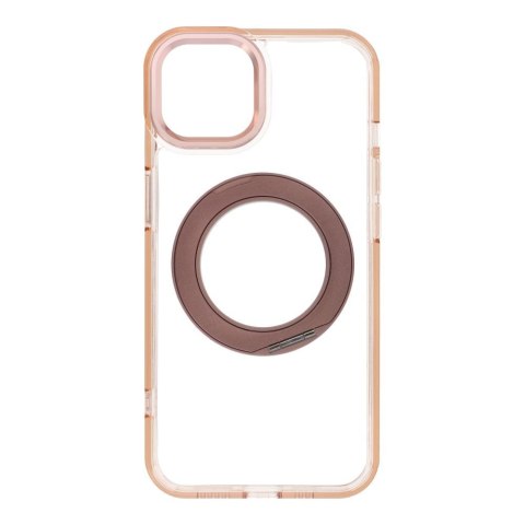 Etui na iPhone 13 Frame Circle Stand zgodne z MagSafe złote
