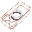 Etui na iPhone 13 Frame Circle Stand zgodne z MagSafe złote