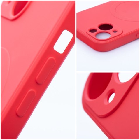 Etui na iPhone 13 MINI Silicone Mag Cover zgodne z MagSafe (camera protection) czerwone