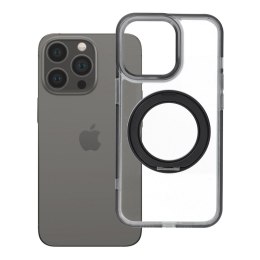 Etui na iPhone 13 PRO Frame Circle Stand zgodne z MagSafe czarne