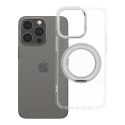 Etui na iPhone 13 PRO Frame Circle Stand zgodne z MagSafe transparentne