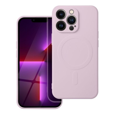 Etui na iPhone 13 PRO Silicone Mag Cover zgodne z MagSafe (camera protection) różowe