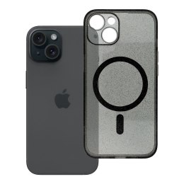 Etui na iPhone 14 Clear Mag Cover - Glitter (Str / Camera Protection) zgodne z MagSafe czarne glitter