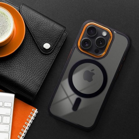 Etui na iPhone 14 Color Edge Mag Cover zgodne z MagSafe czarno złote