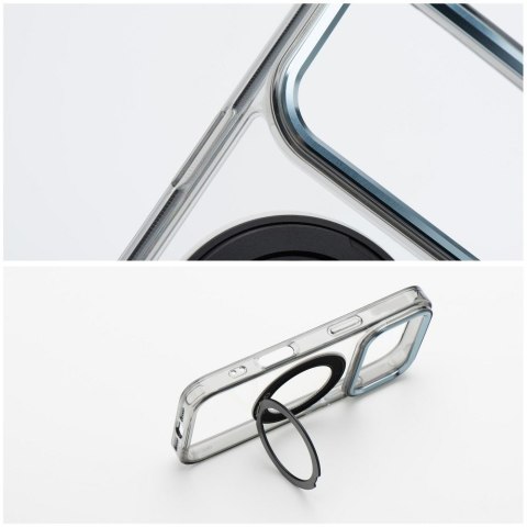 Etui na iPhone 14 Frame Circle Stand zgodne z MagSafe czarne