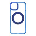 Etui na iPhone 14 Frame Circle Stand zgodne z MagSafe granatowe