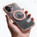 Etui na iPhone 14 Frame Circle Stand zgodne z MagSafe złote
