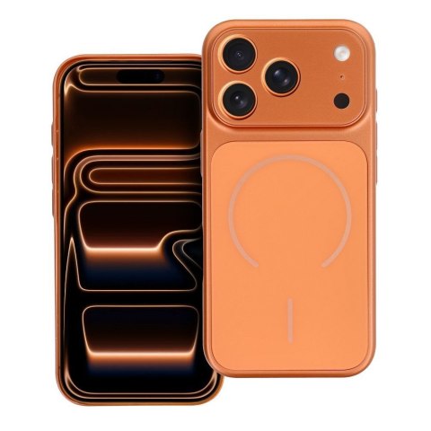 Etui na iPhone 14 PRO Make zgodne z MagSafe pomarańczowe