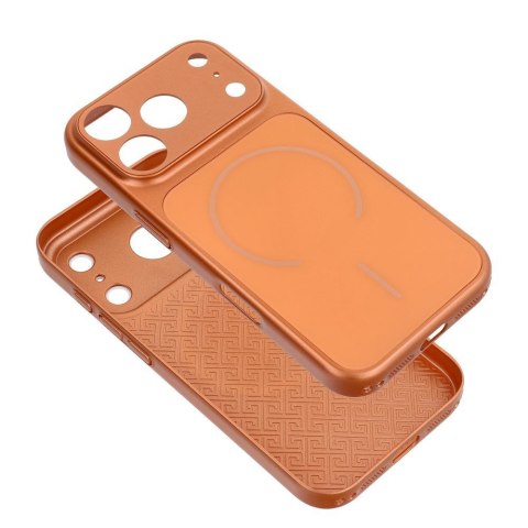 Etui na iPhone 14 PRO Make zgodne z MagSafe pomarańczowe