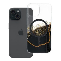 Etui na iPhone 15 Golden zgodne z MagSafe czarne