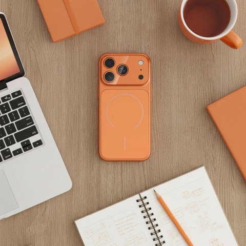 Etui na iPhone 15 Make zgodne z MagSafe pomarańczowe