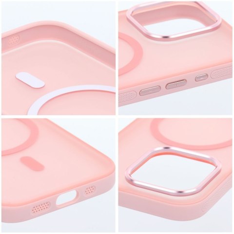 Etui na iPhone 16 PRO Flexline Mag Cover zgodne z MagSafe różowe