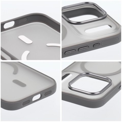 Etui na iPhone 16 PRO Flexline Mag Cover zgodne z MagSafe szare