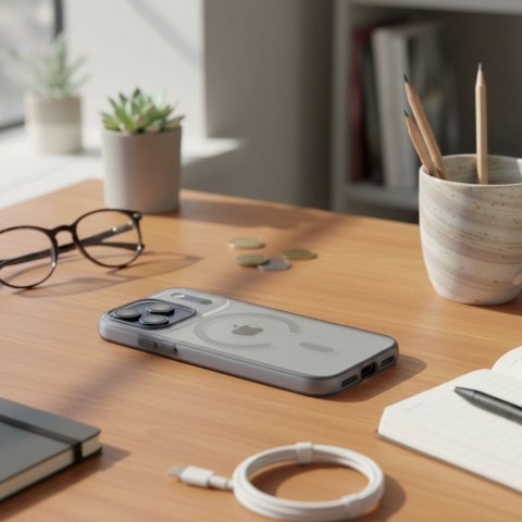 Etui na iPhone 16 PRO MAX Flexline Mag Cover zgodne z MagSafe szare