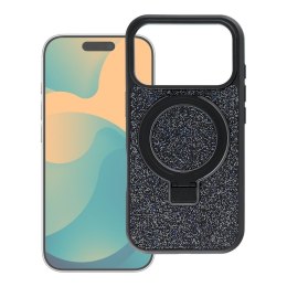 Etui na iPhone 16 Quartz Circle Stand Mag Cover czarne