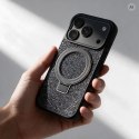 Etui na iPhone 16 Quartz Circle Stand Mag Cover czarne