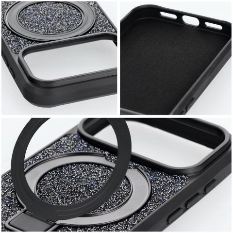 Etui na iPhone 16 Quartz Circle Stand Mag Cover czarne