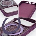 Etui na iPhone 16 Quartz Circle Stand Mag Cover dark cherry