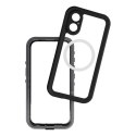 Etui na iPhone 16 Shellbox Dot wodoodporne zgodne z MagSafe czarne