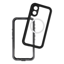 Etui na iPhone 16 Shellbox Dot wodoodporne zgodne z MagSafe czarne
