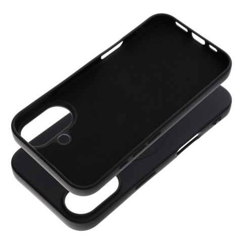 Etui na iPhone 16 Silicone Mag Cover zgodne z MagSafe (big hole) czarne