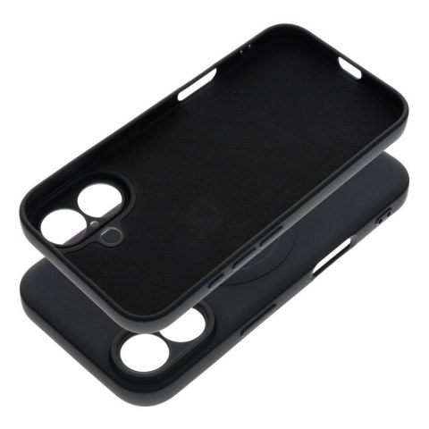 Etui na iPhone 16 Silicone Mag Cover zgodne z MagSafe (camera protection) czarne