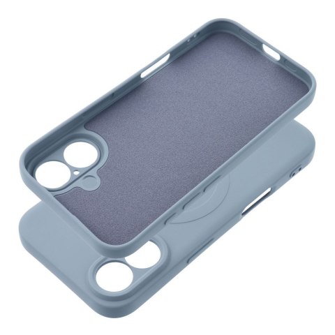 Etui na iPhone 16 Silicone Mag Cover zgodne z MagSafe (camera protection) jasnoniebieskie