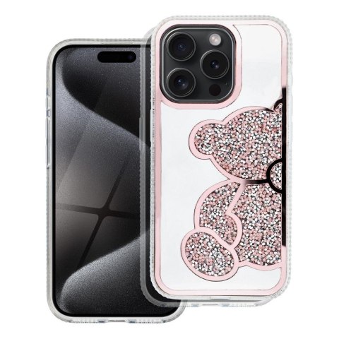 Etui na iPhone 16 Teddy Bear różowe