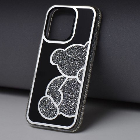 Etui na iPhone 16 Teddy Bear srebrne