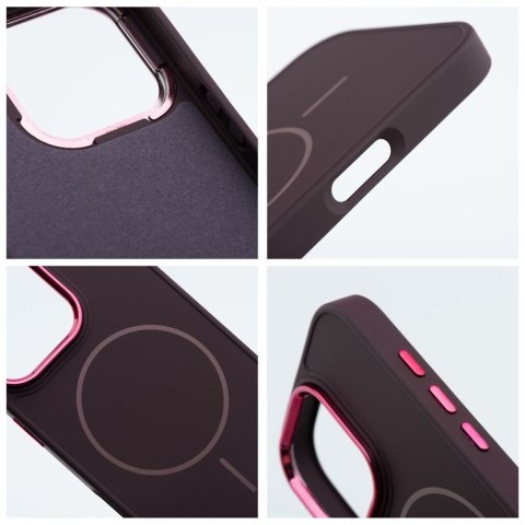 Etui na iPhone 16e (SE 4 2025) / 17e Frame Mag Cover zgodne z MagSafe fioletowe