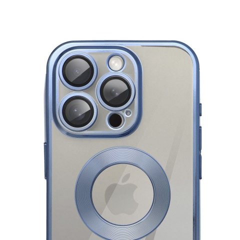 Etui na iPhone 16e (SE 4 2025) / 17e Glam niebieskie