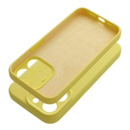 Etui na iPhone 16e (SE 4 2025) / 17e Silicone 2mm (camera protection) zółte