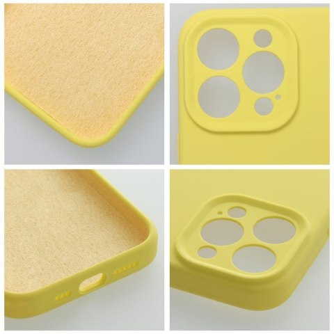 Etui na iPhone 16e (SE 4 2025) / 17e Silicone 2mm (camera protection) zółte