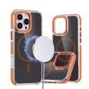 Etui na iPhone 16e (SE4 2025) / 17e Fiber zgodne z MagSafe pomarańczowe