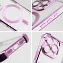 Etui na iPhone 17 AIR Antishock Electro zgodne z MagSafe purpurowe