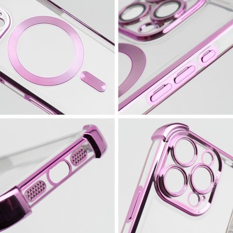 Etui na iPhone 17 AIR Antishock Electro zgodne z MagSafe purpurowe