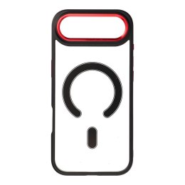 Etui na iPhone 17 AIR Color Edge Mag Cover zgodne z MagSafe czarno czerwone