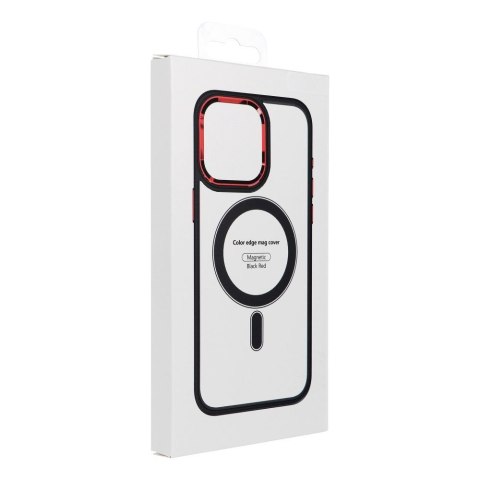 Etui na iPhone 17 AIR Color Edge Mag Cover zgodne z MagSafe czarno czerwone