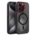 Etui na iPhone 17 AIR Color Edge Mag Cover zgodne z MagSafe czarno czerwone