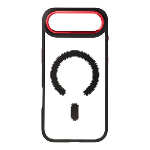 Etui na iPhone 17 AIR Color Edge Mag Cover zgodne z MagSafe czarno czerwone