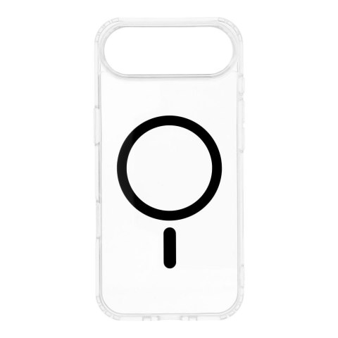 Etui na iPhone 17 AIR Drop Glue Colorful Ring Mag Cover zgodne z MagSafe czarne