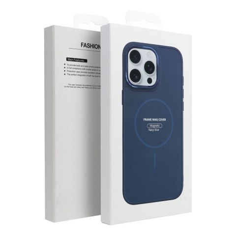 Etui na iPhone 17 AIR Frame Mag Cover zgodne z MagSafe granatowe