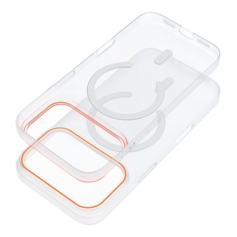 Etui na iPhone 17 AIR Go Orange zgodne z MagSafe transparentne
