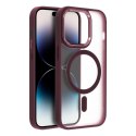 Etui na iPhone 17 AIR Matte Mag Cover zgodne z MagSafe czerwone