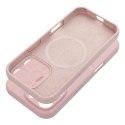 Etui na iPhone 17 AIR Silicone 2mm (camera protection) zgodne z MagSafe pudrowy różowe