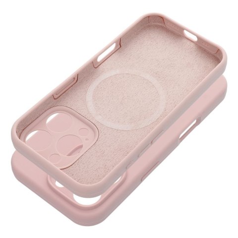 Etui na iPhone 17 AIR Silicone 2mm (camera protection) zgodne z MagSafe pudrowy różowe