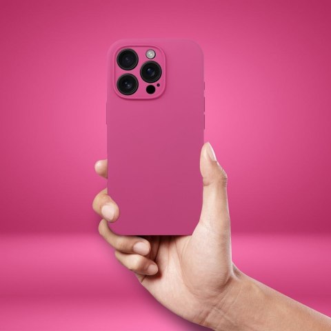 Etui na iPhone 17 AIR Silicone 2mm (camera protection) zgodne z MagSafe różoweówe