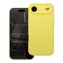 Etui na iPhone 17 AIR Silicone 2mm (camera protection) zgodne z MagSafe żółte
