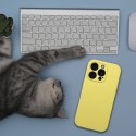 Etui na iPhone 17 AIR Silicone 2mm (camera protection) zgodne z MagSafe żółte