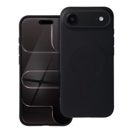 Etui na iPhone 17 AIR Silicone Mag Cover zgodne z MagSafe (big hole) czarne